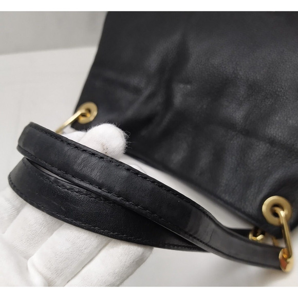 Michael Kors Raven Black Leather 3 Compartments Shoulder Bag - Picture 5 of 16